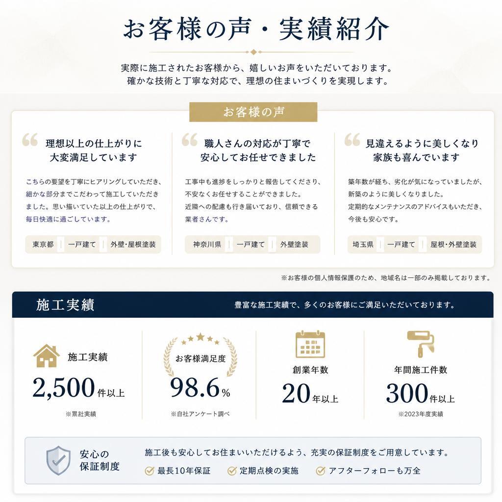 お客様の声・施工実績