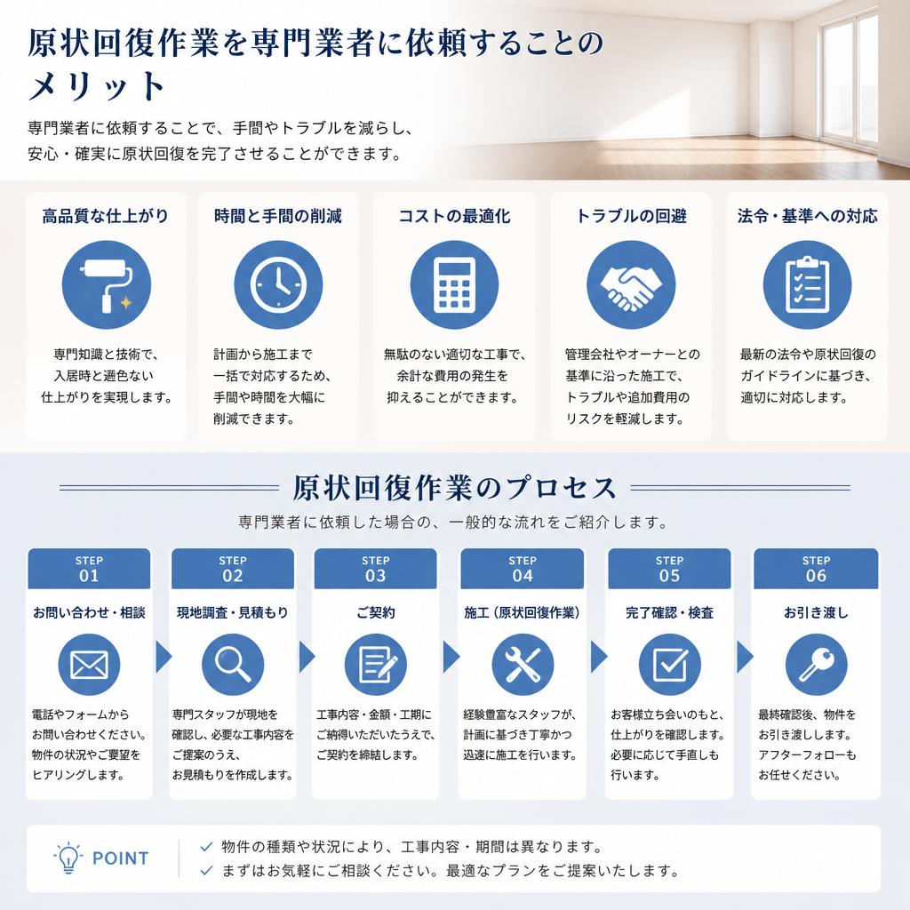原状回復の専門業者に依頼するメリット